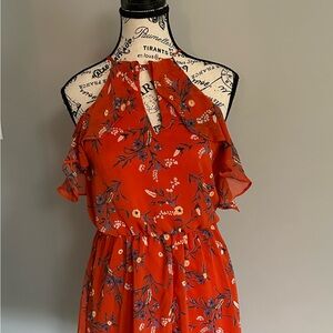 Sienna Sky Flirty Floral Sleeveless Mini Dress
